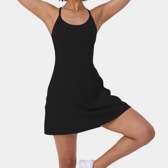 HALARA Dresses Halara Cloudful Wannabelonger Length Black Dress